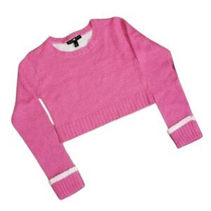 Derek heart junior pink And White Sweater, Medium